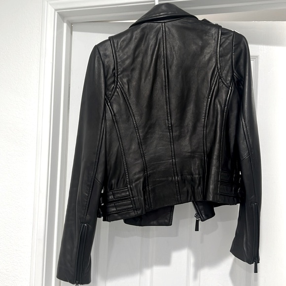 Michael Kors Leather Moto Jacket - Picture 8 of 10